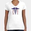 Women's Fine Jersey V-Neck Tee Thumbnail